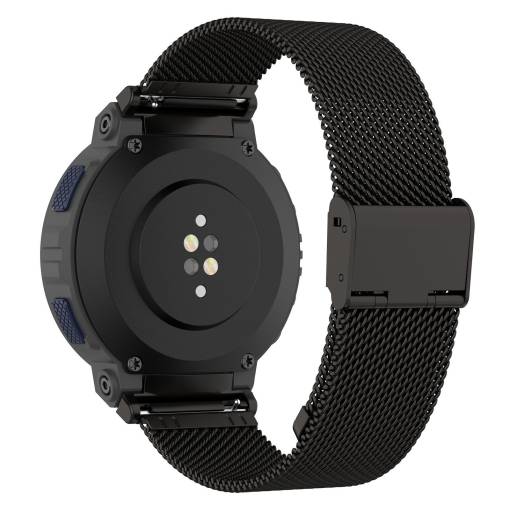 Foto - eses Kovový remienok s nastaviteľnou sponou pre Amazfit Active Edge - Čierny