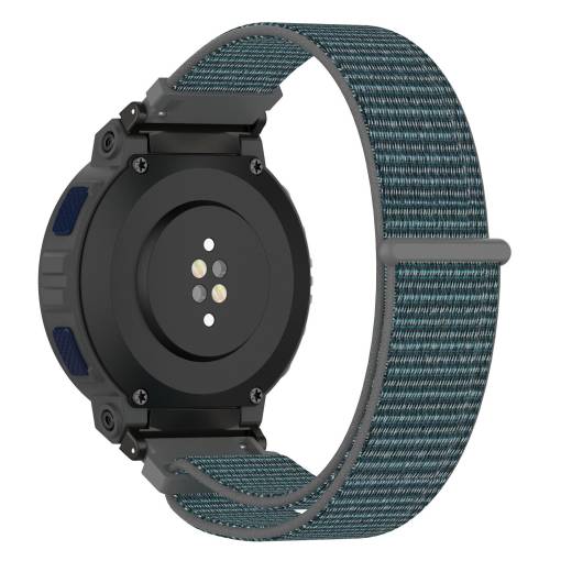 Foto - eses Nylonový remienok na suchý zips pre Amazfit Active Edge - Sivo modrý