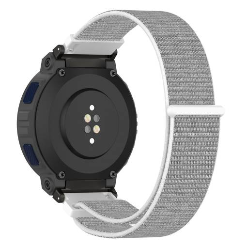 Foto - eses Nylonový remienok na suchý zips pre Amazfit Active Edge - Sivo biely
