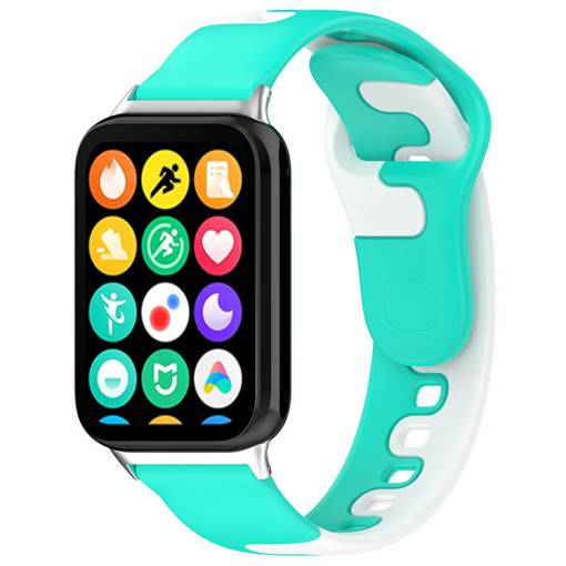 Foto - eses Silikónový remienok pre Xiaomi Redmi Watch 4 a Xiaomi Smart Band 8 Pro - Mätovo biely