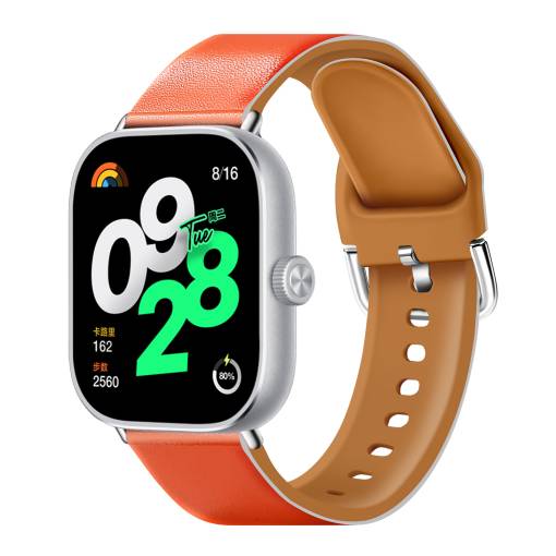 Foto - eses Silikónový remienok kombinovaný pre Xiaomi Redmi Watch 4 a Xiaomi Smart Band 8 Pro - Oranžový