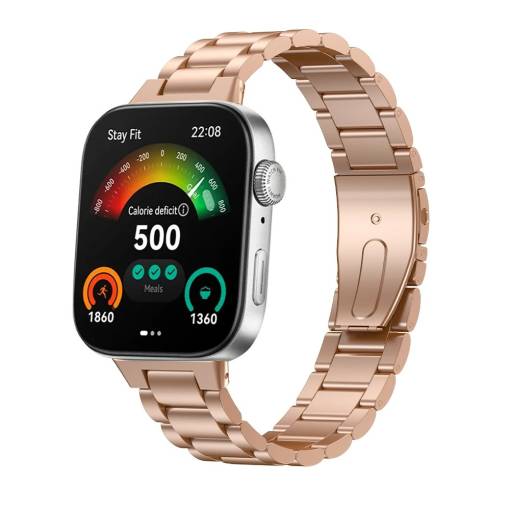 Foto - eses Kovový remienok pre Huawei Watch Fit 3 - Ružovo zlatý