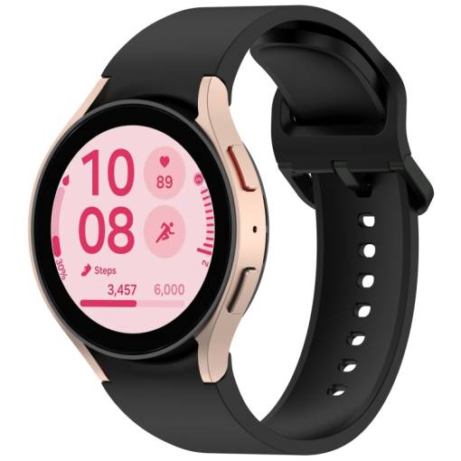 Foto - eses Silikónový remienok pre Samsung Galaxy Watch 4, 5, 6, 7, FE - Čierny, OneClick