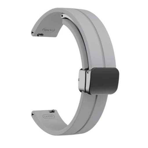 Foto - eses Silikónový remienok s magnetickou prackou pre Garmin Lily 2 a Garmin Lily 2 Active - Sivý, 14 mm, 14 mm