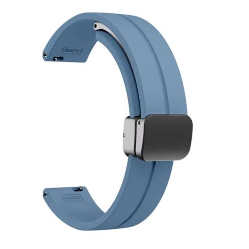 Foto - eses Silikónový remienok s magnetickou prackou pre Garmin Lily 2 a Garmin Lily 2 Active - Modrý, 14 mm