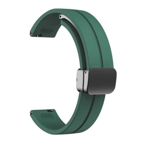 Foto - eses Silikónový remienok s magnetickou prackou pre Garmin Lily 2 a Garmin Lily 2 Active - Tmavo zelený, 14 mm