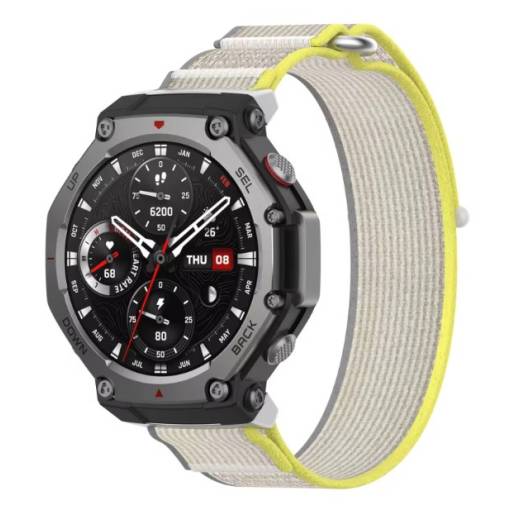 Foto - eses Nylonový remienok pre Xiaomi Amazfit T-Rex 3 - Žlto šedý