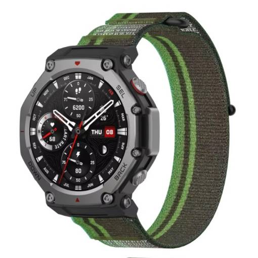 Foto - eses Nylonový remienok pre Xiaomi Amazfit T-Rex 3 - Tmavo zelený