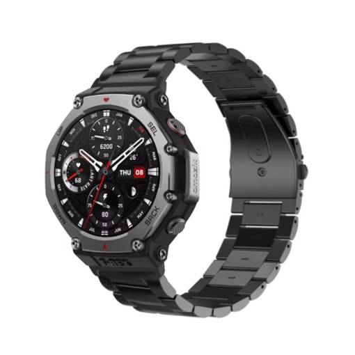 Foto - eses Kovový remienok pre Xiaomi Amazfit T-Rex 3 - Čierny