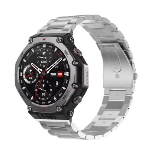 Foto - eses Kovový remienok pre Xiaomi Amazfit T-Rex 3 - Strieborný