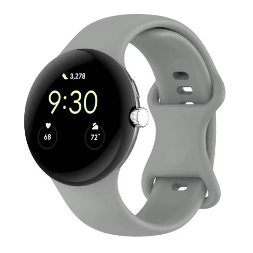 Foto - eses Silikónový remienok pre Google Pixel Watch 3, 45 mm, veľkosť S - Šedý