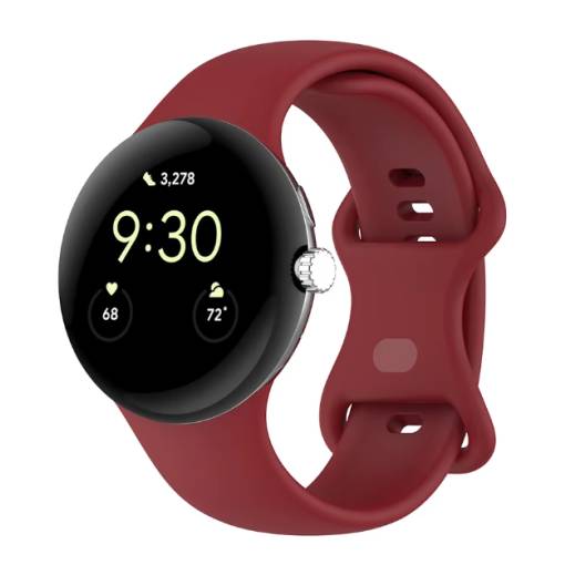 Foto - eses Silikónový remienok pre Google Pixel Watch 3, 45 mm, veľkosť S - Červený