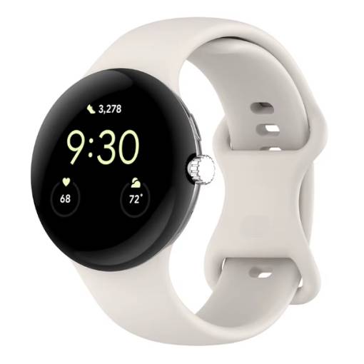 Foto - eses Silikónový remienok pre Google Pixel Watch 3, 45 mm, veľkosť S - Béžový