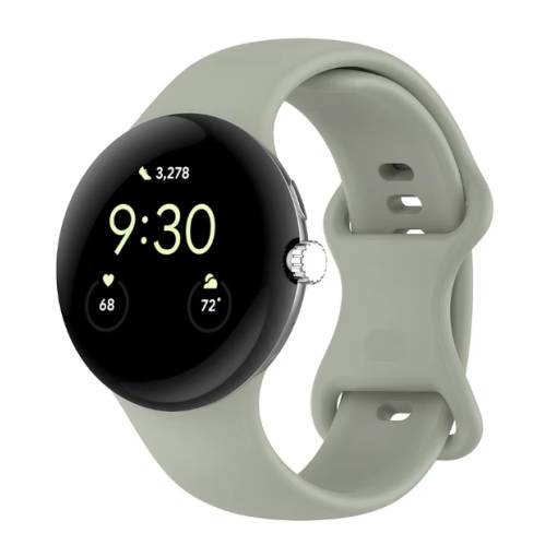 Foto - eses Silikónový remienok pre Google Pixel Watch 3, 45 mm, veľkosť S - Zelený