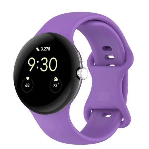 Foto - eses Silikónový remienok pre Google Pixel Watch 3, 45 mm, veľkosť S - Fialový