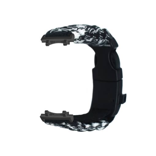 Foto - eses Paracord nylon outdoor remienok pre Xiaomi Amazfit T-Rex 3 - Čierno biely