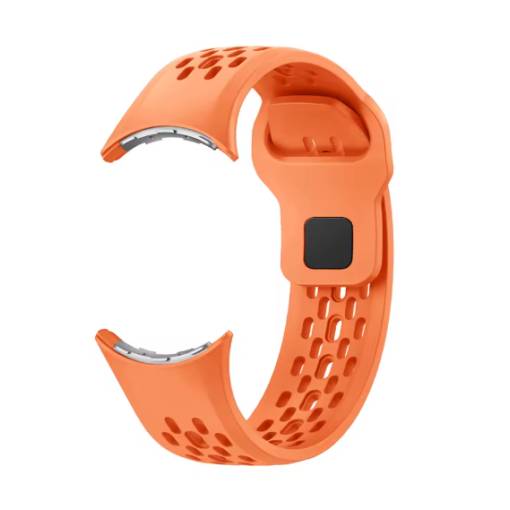 Foto - eses Silikónový dierkovaný remienok pre Google Pixel Watch 3, 45 mm - Oranžový