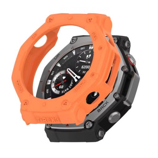 Foto - Silikónový rámček pre Amazfit T-Rex 3 - Oranžový