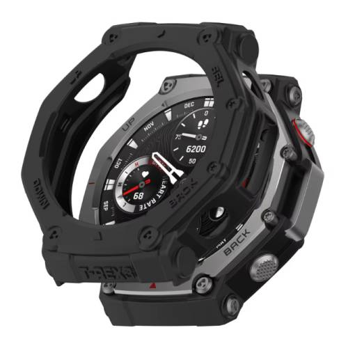 Foto - Silikónový rámček pre Amazfit T-Rex 3 - Čierny