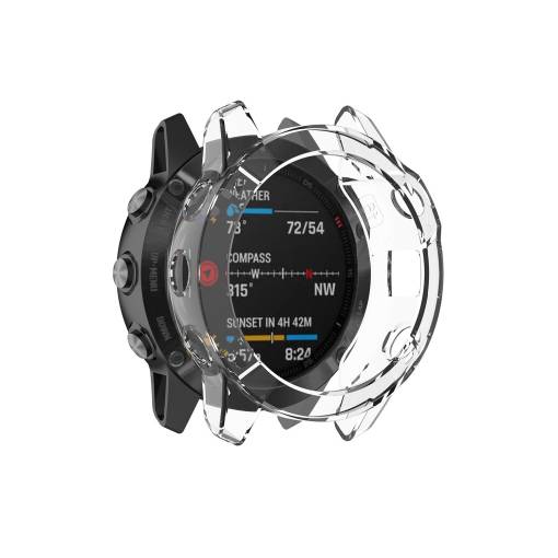 Foto - Silikónový rámček pre Garmin Enduro 1 a Garmin Fénix 6X - Transparentný