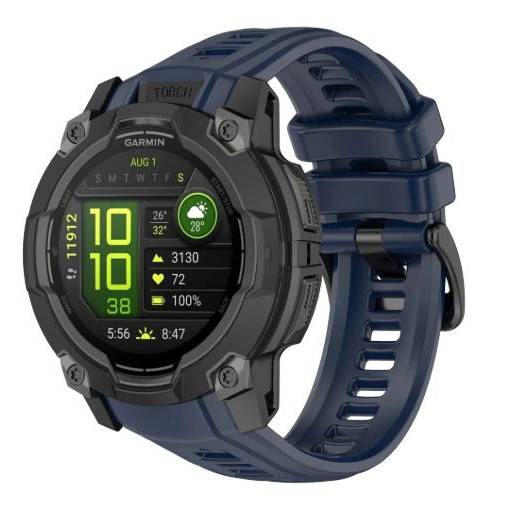Foto - eses Silikónový remienok pre Garmin instinct 3 - Modrý, 22 mm