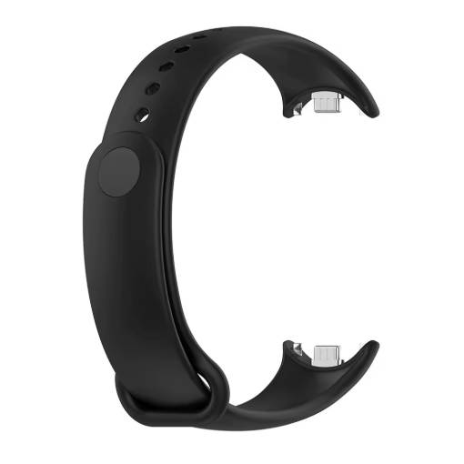 Foto - eses Silikónový remienok pre Xiaomi Smart Band 8 a Smart Band 9 - Čierny