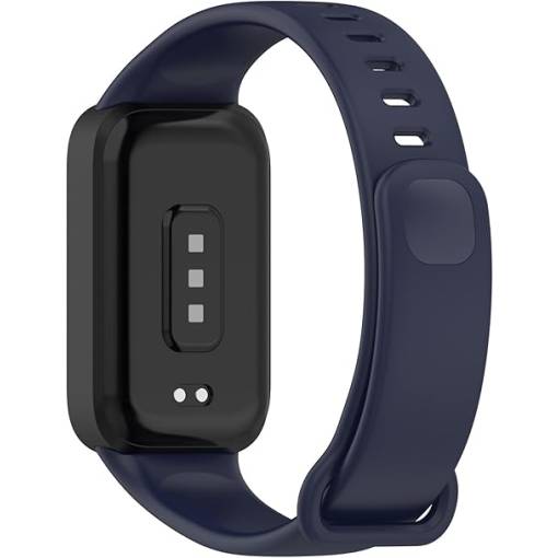 Foto - eses Silikónový remienok s rámčekom pre Xiaomi Smart Band 9 Active - Modrý