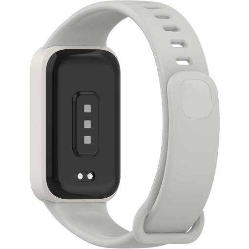 Foto - eses Silikónový remienok s rámčekom pre Xiaomi Smart Band 9 Active - Sivý