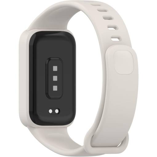 Foto - eses Silikónový remienok s rámčekom pre Xiaomi Smart Band 9 Active - Béžový