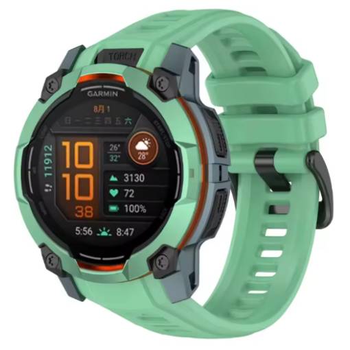 Foto - eses Silikónový remienok pre Garmin instinct 3 - Zelený, 22 mm
