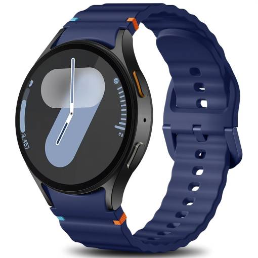 Foto - Silikónový remienok pre Samsung Galaxy watch 7 - tmavomodrý