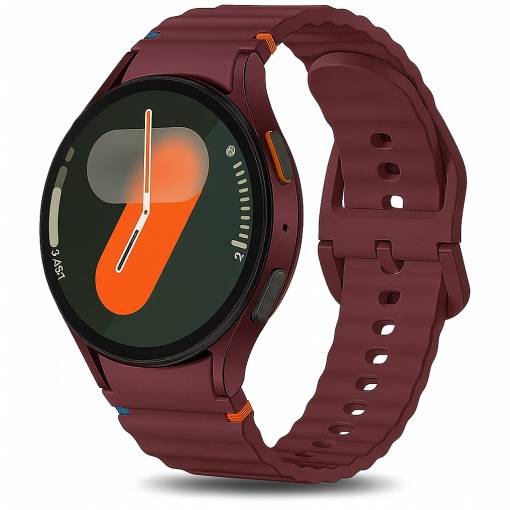 Foto - Silikónový remienok pre Samsung Galaxy watch 7 - Vínový