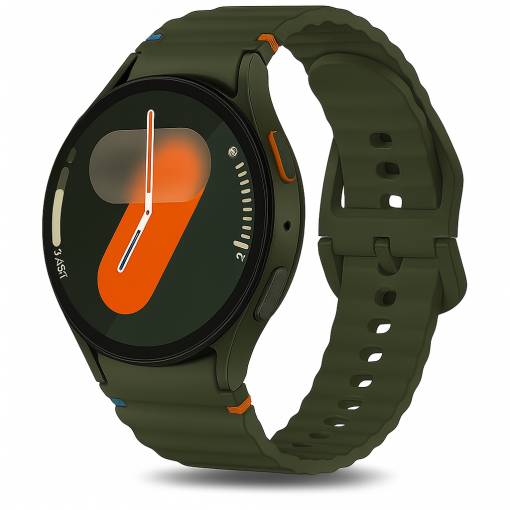 Foto - Silikónový remienok pre Samsung Galaxy watch 7 - Tmavo zelený