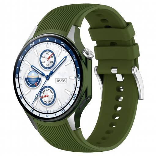 Foto - Siliconový remienok pre Oppo watch X - Tmavo zelený