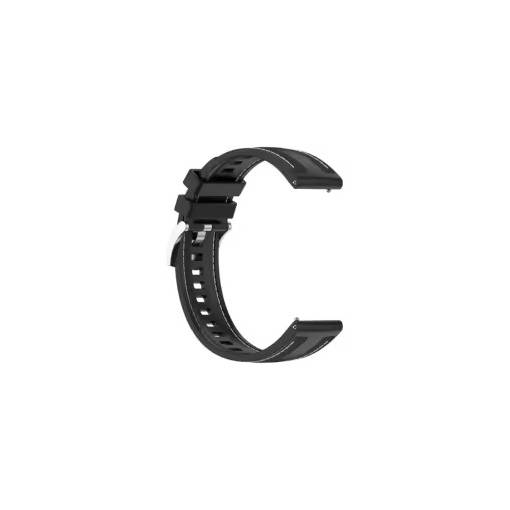 Foto - eses Silikónový prešívaný remienok Huawei Watch GT5 41 mm a GT5 pro 42 mm - Čierný
