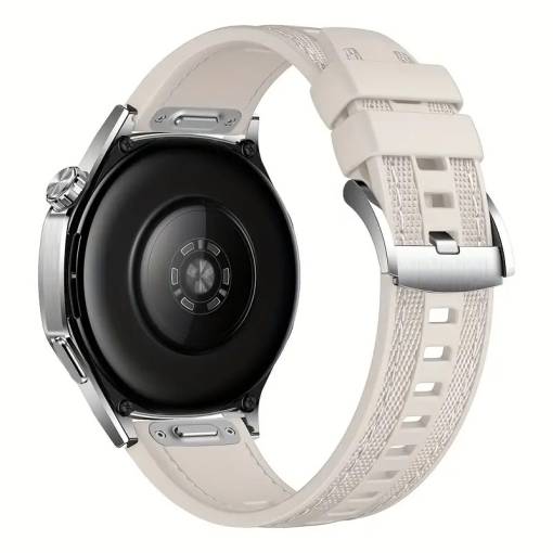 Foto - eses Silikónový prešívaný remienok Huawei Watch GT5 41 mm a GT5 pro 42 mm - Béžový
