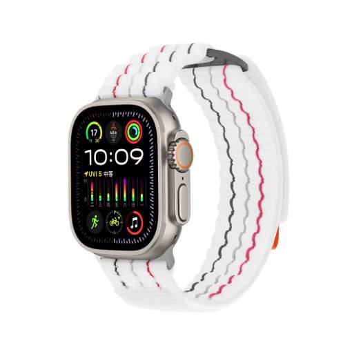 Foto - eses Nylonový remienok pre Apple Watch - Bielá 42mm, 44mm, 45mm, 49mm