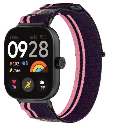 Foto - eses Silikónový remienok pre Xiaomi Redmi Watch 4 a 5, Smart Band 8 Pro a 9 Pro - Ružovo-fialový