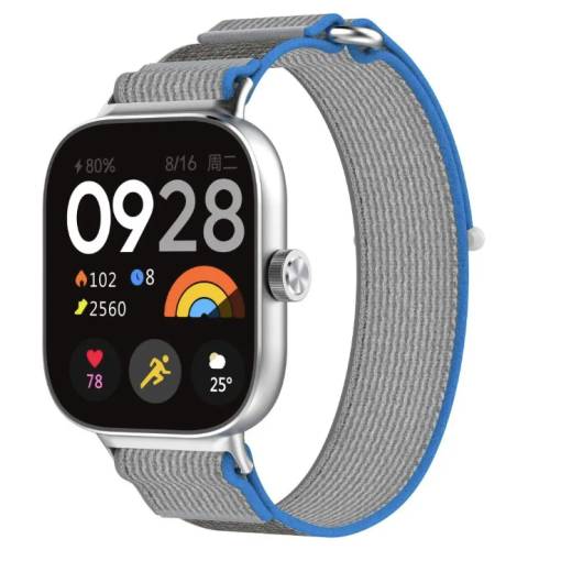 Foto - eses Silikónový remienok pre Xiaomi Redmi Watch 4 a 5, Smart Band 8 Pro a 9 Pro - Modro sivý