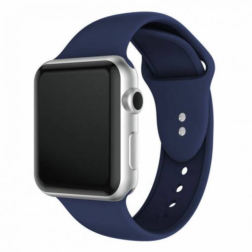 Foto - eses Silikónový remienok pre Apple Watch - Tmavo modrý S, M, L - 42mm, 44mm, 45mm, 49mm