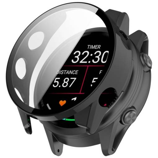 Foto - Ochranný kryt pre Garmin Forerunner 570 - Čierny, 47 mm