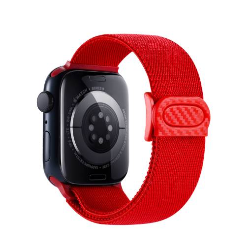 Foto - eses Nylonový elastický remínek pro Apple Watch - Červený 42mm, 44mm, 45mm, 49mm