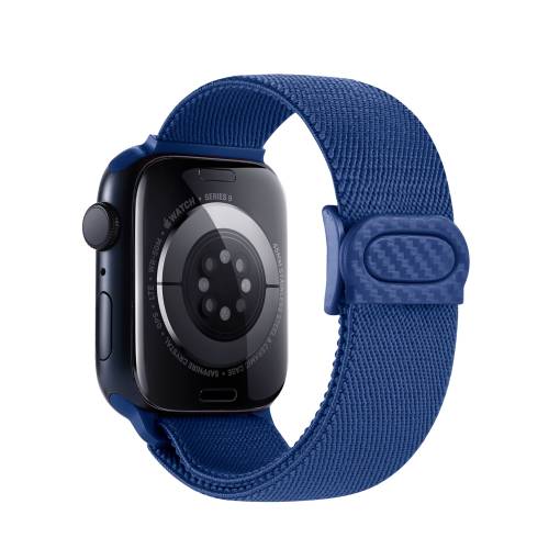 Foto - eses Nylonový elastický remínek pro Apple Watch - Modrý 42mm, 44mm, 45mm, 49mm