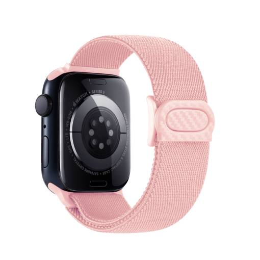Foto - eses Nylonový elastický remínek pro Apple Watch - Růžový 42mm, 44mm, 45mm, 49mm