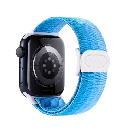 Foto - eses Nylonový elastický remínek pro Apple Watch - Modré spektrum 42mm, 44mm, 45mm, 49mm