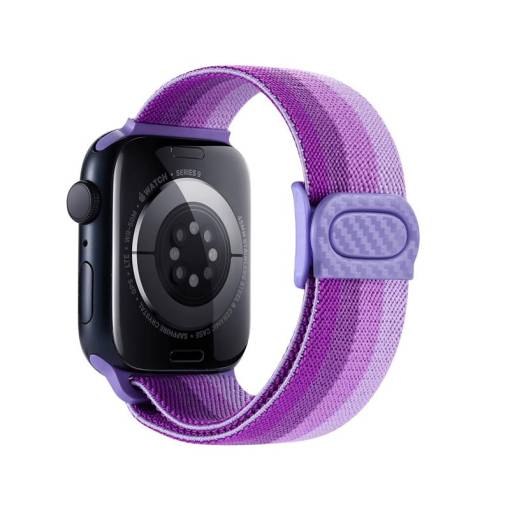 Foto - eses Nylonový elastický remínek pro Apple Watch - Fialové spektrum 42mm, 44mm, 45mm, 49mm