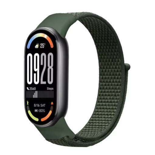 Foto - eses Nylonový remienok pre Xiaomi Smart Band 8, 9 a 10 - Zelený