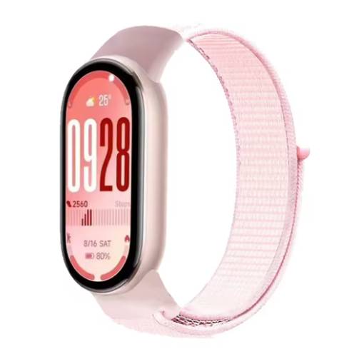 Foto - eses Nylonový remienok pre Xiaomi Smart Band 8, 9 a 10 - Svetle ružový