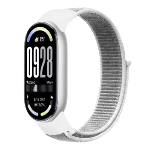 Foto - eses Nylonový remienok pre Xiaomi Smart Band 8, 9 a 10 - Bielo šedý