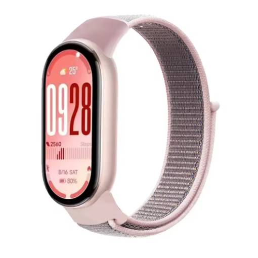 Foto - eses Nylonový remienok pre Xiaomi Smart Band 8, 9 a 10 - Rúžový